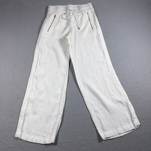 Athleta White Wide-Leg Drawstring Pants